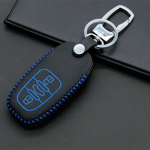 Cheap Genuine Leather Key Ring Auto Key Bags Smart for Audi A3 - Blue